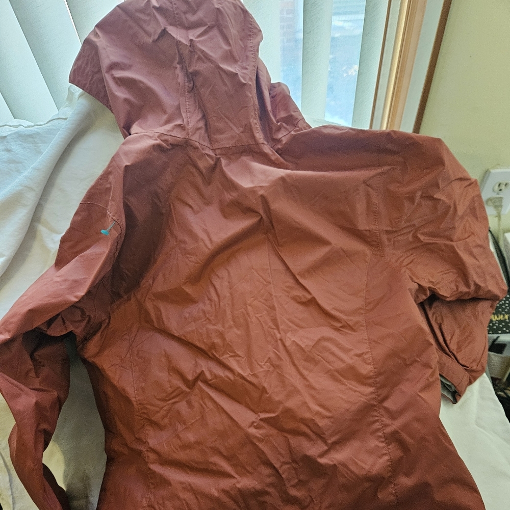 Columbia Brick Red Hooded Rain Jacket - Picture 2 of 5